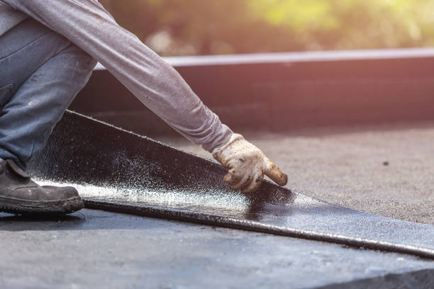 Professional Exterior Waterproofing technician working in Barryton, MI